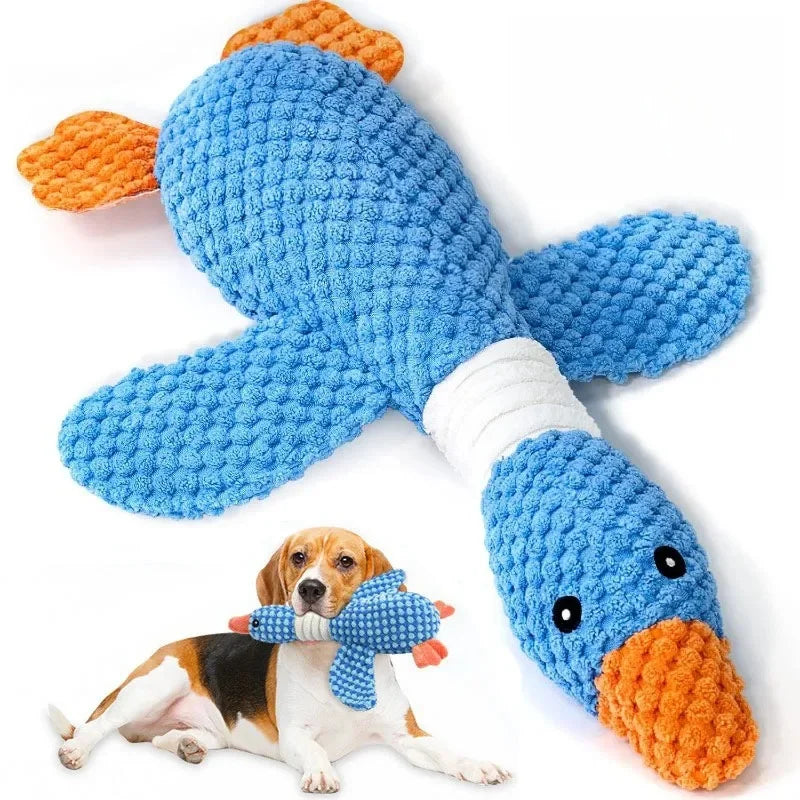Squeaky Goose Plush Pet Toy