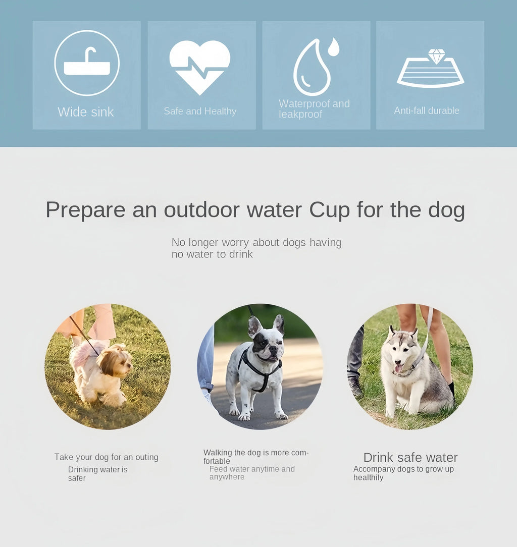 Portable Pet Water Bottle with Food Storage