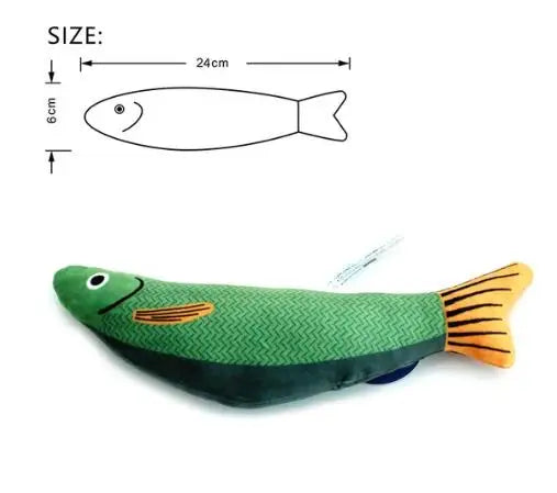 Catnip Fish Plush Chew Toy