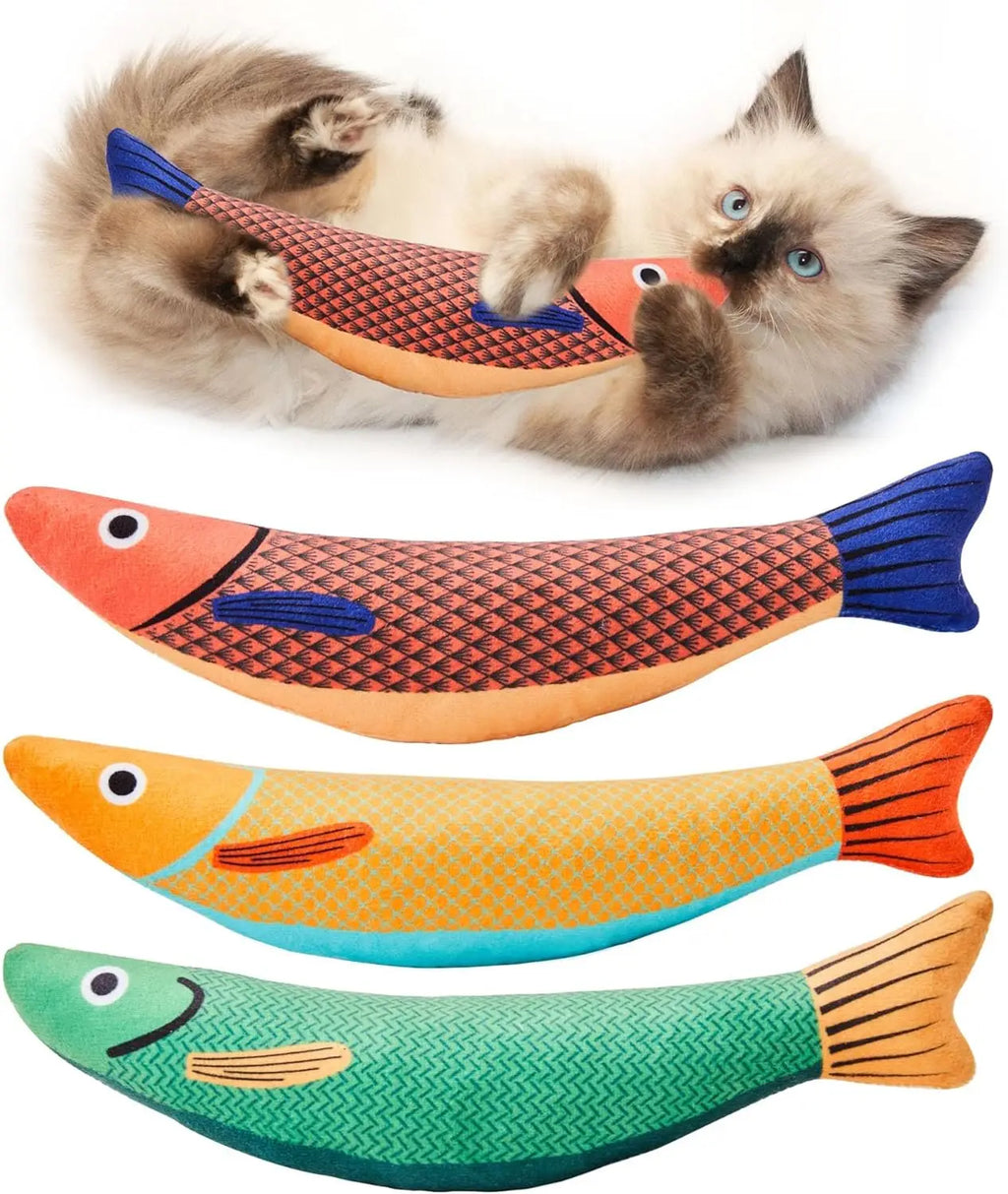Catnip Fish Plush Chew Toy
