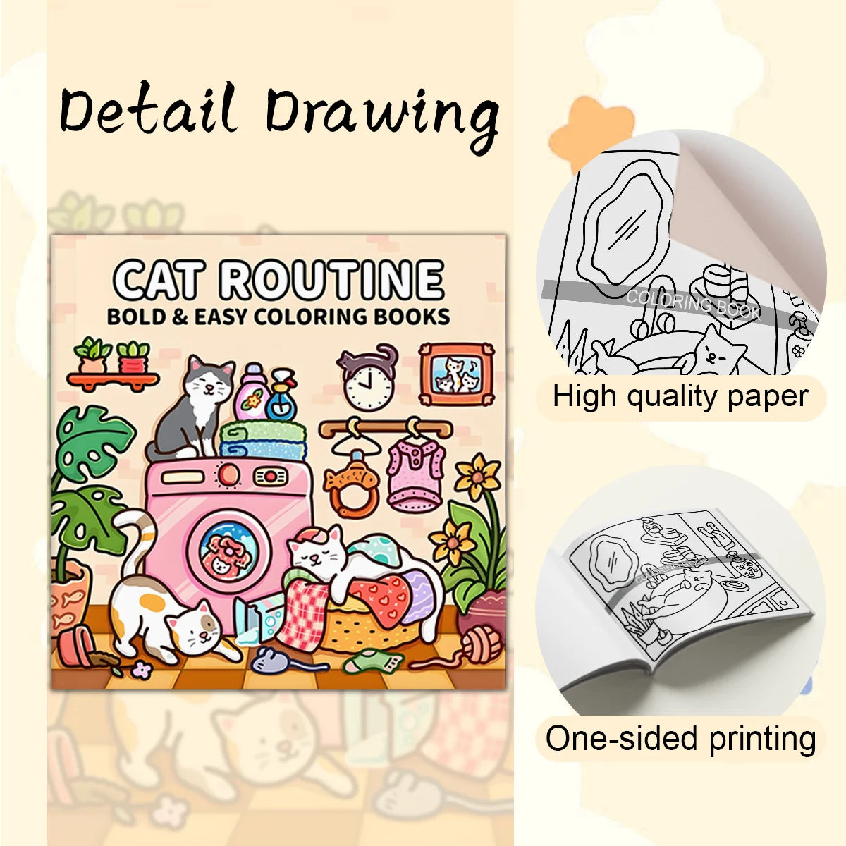 Cat Routine Adult Coloring Book