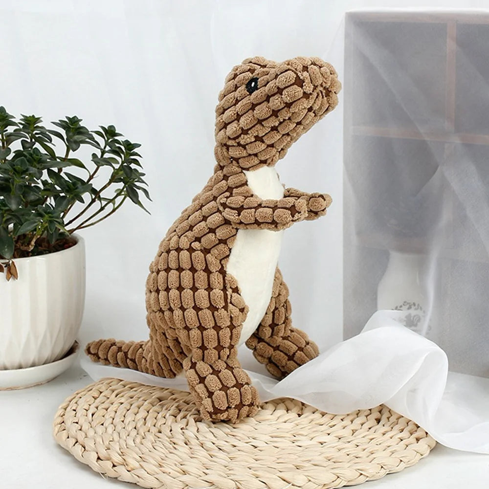 Plush Dinosaur Chew Toy for Dogs
