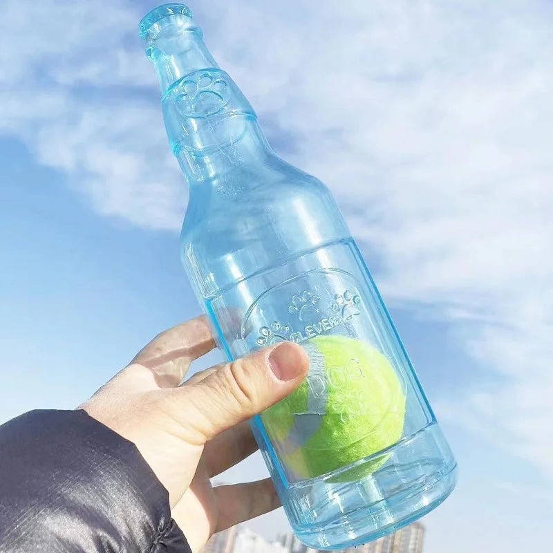 Squeaky Beer Bottle Dog Chew Toy