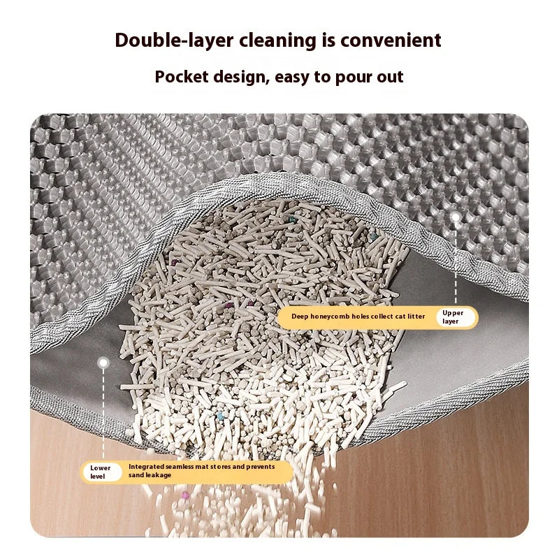 Premium 2-Layer Cat Litter Trapping Mat