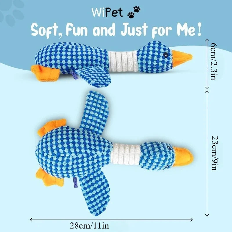 Squeaky Goose Plush Pet Toy