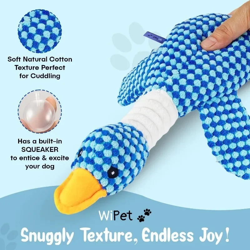 Squeaky Goose Plush Pet Toy