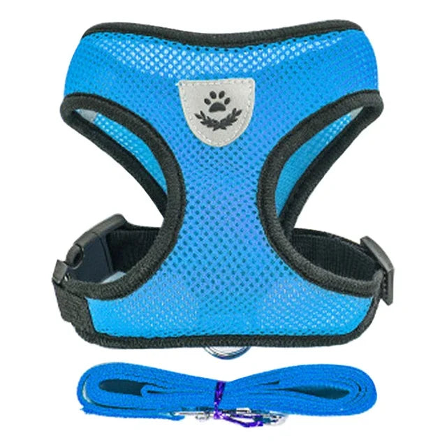 Adjustable Mesh Cat Harness with Leash