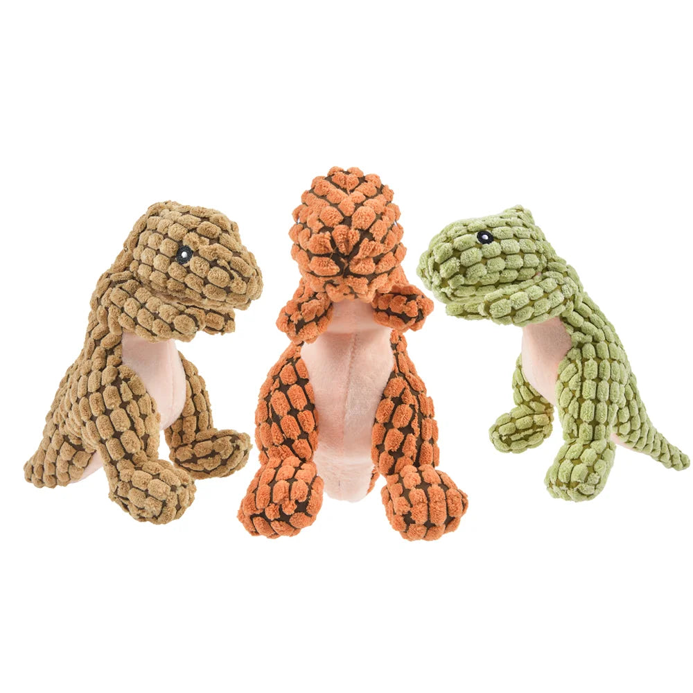 Plush Dinosaur Chew Toy for Dogs