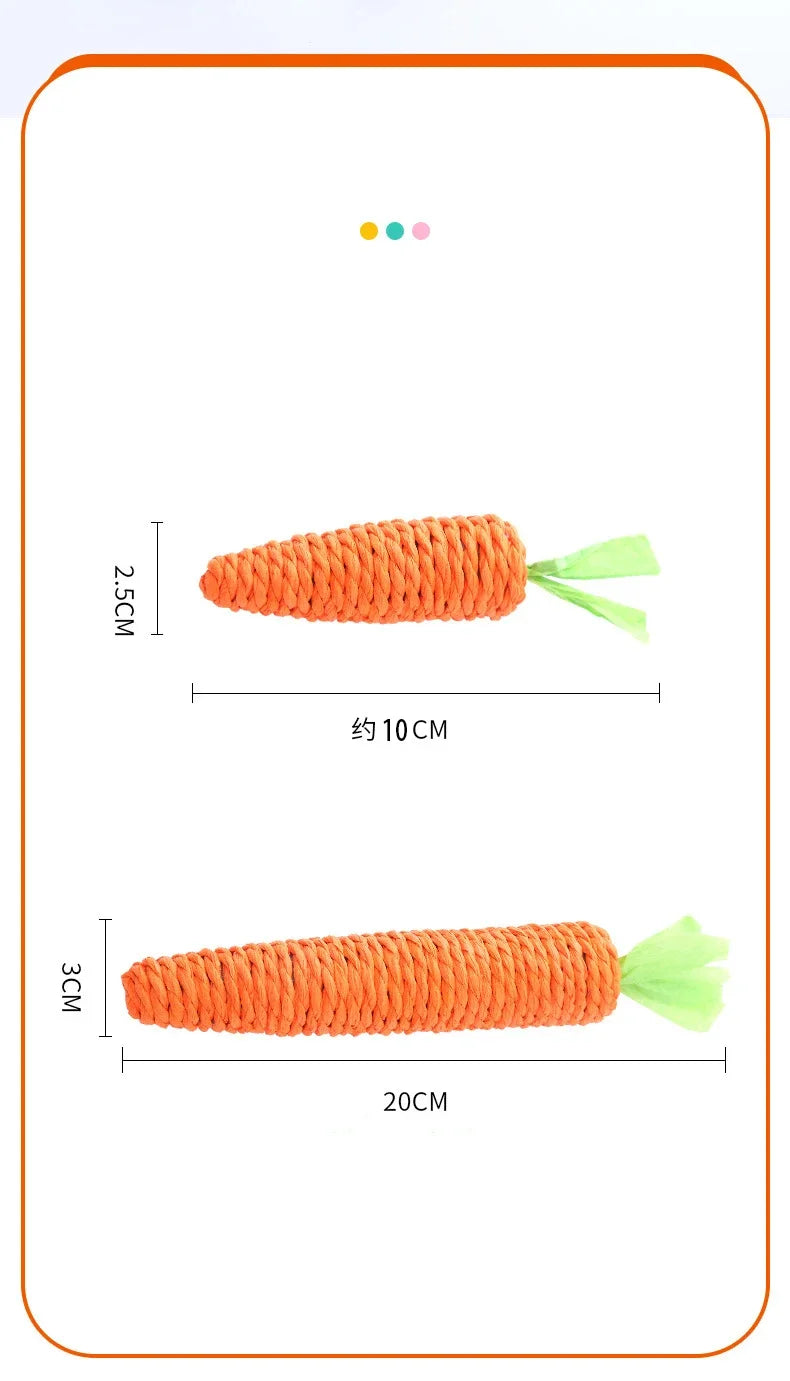 Carrot Rope Cat Chew Toy