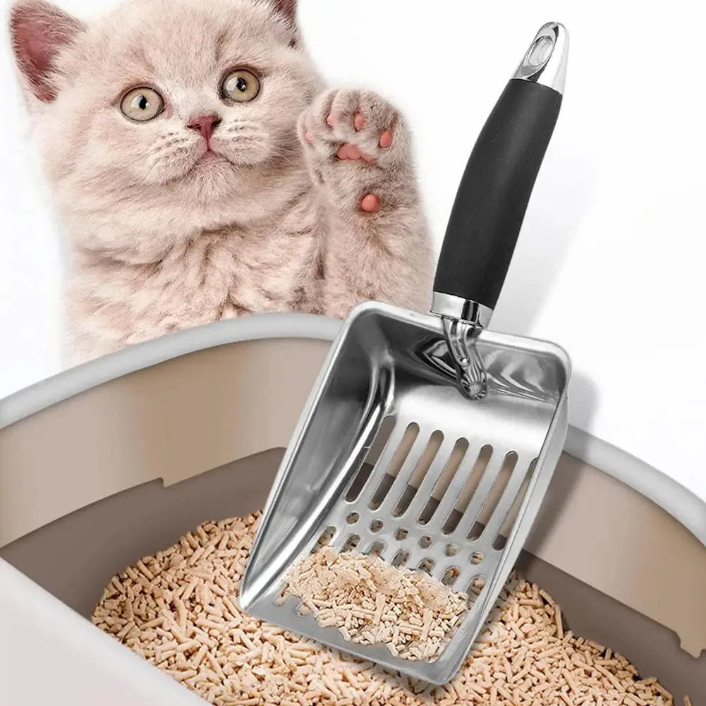 Metal Long Handle Cat Litter Scoop
