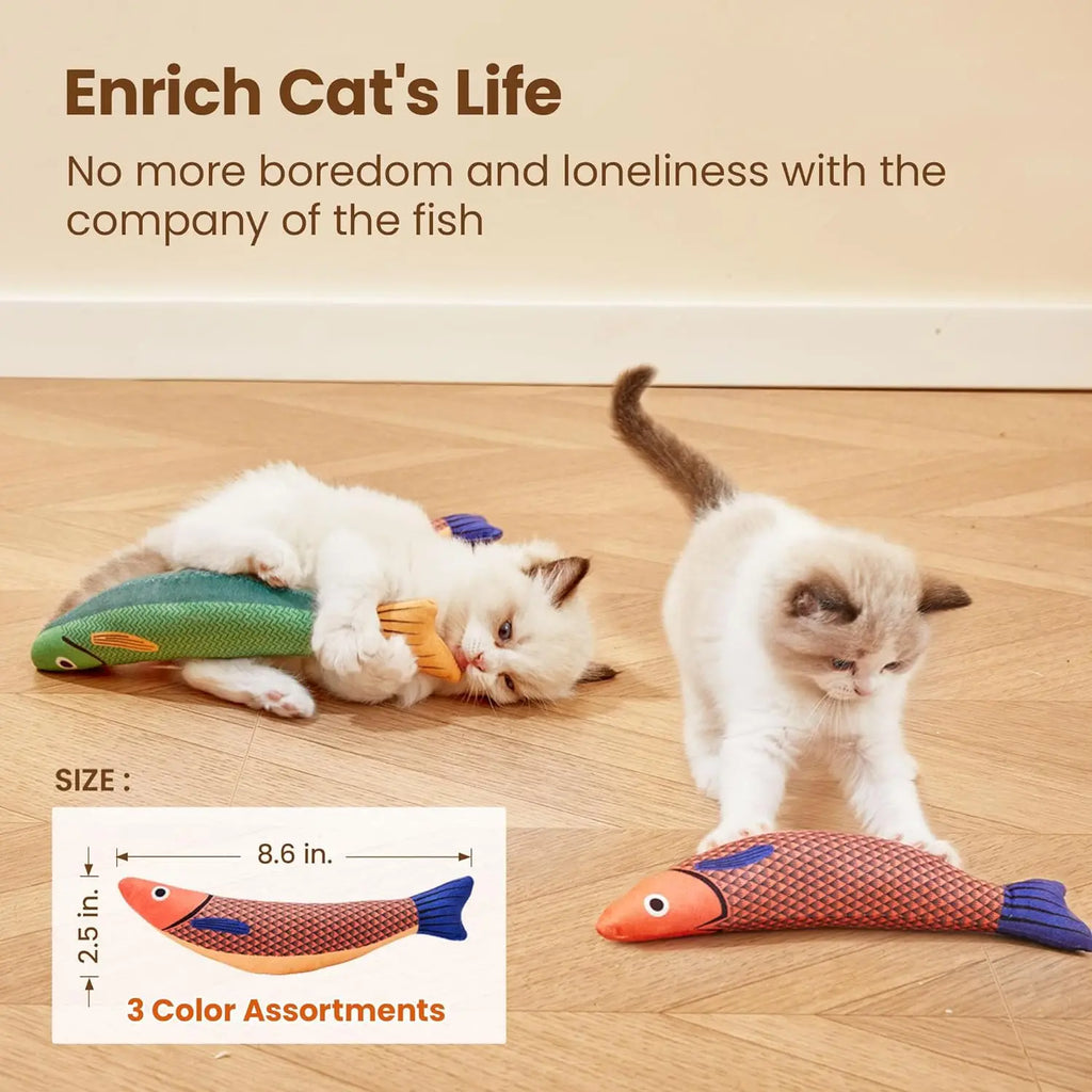 Catnip Fish Plush Chew Toy