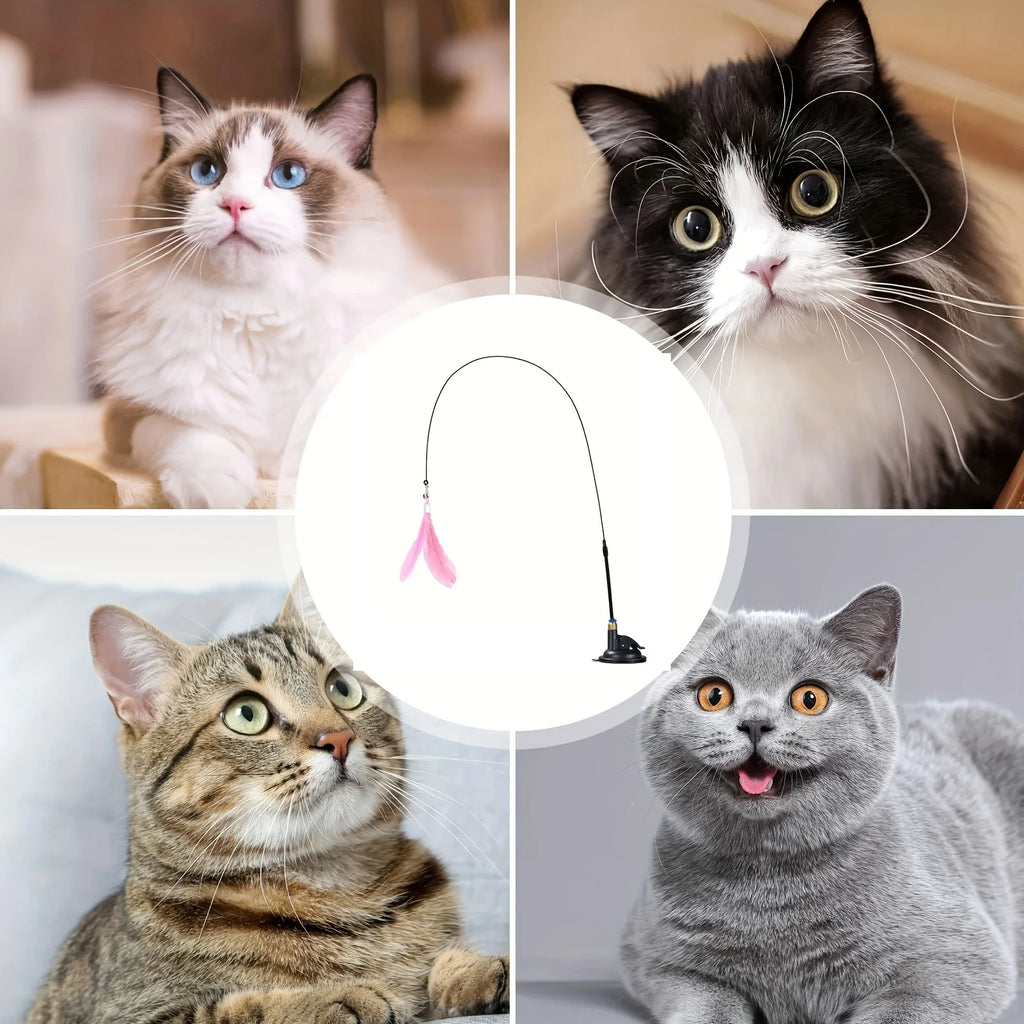 Feather Wand Cat Teaser Toy