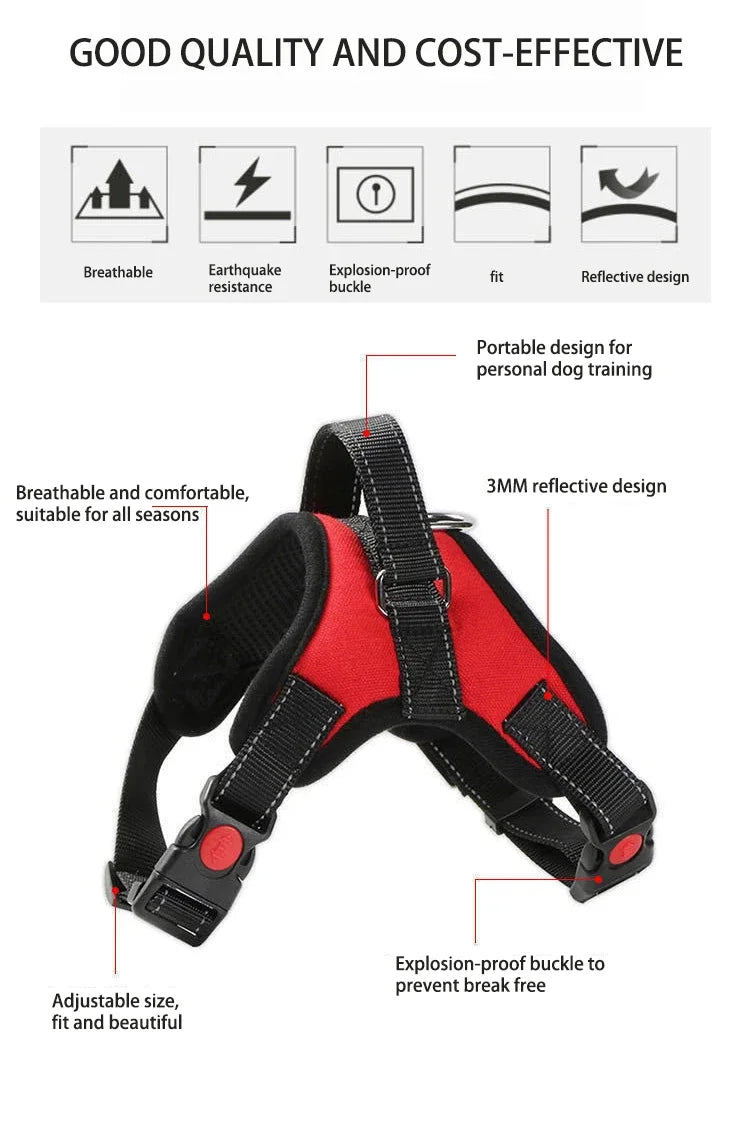 Quick-Release Adjustable Dog Harness Vest