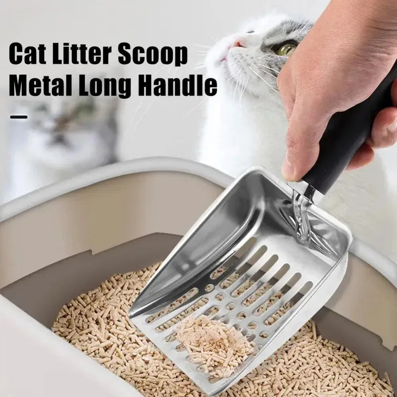 Metal Long Handle Cat Litter Scoop