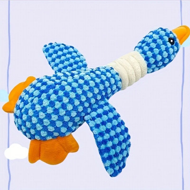 Squeaky Goose Plush Pet Toy