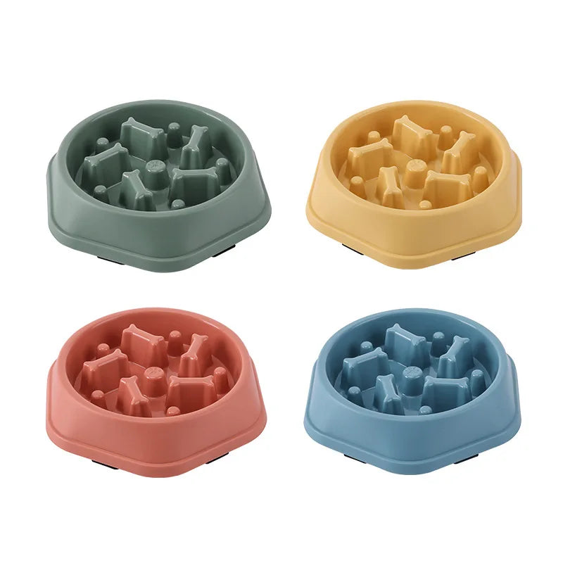 Anti-Choke Slow Feeder Pet Bowl