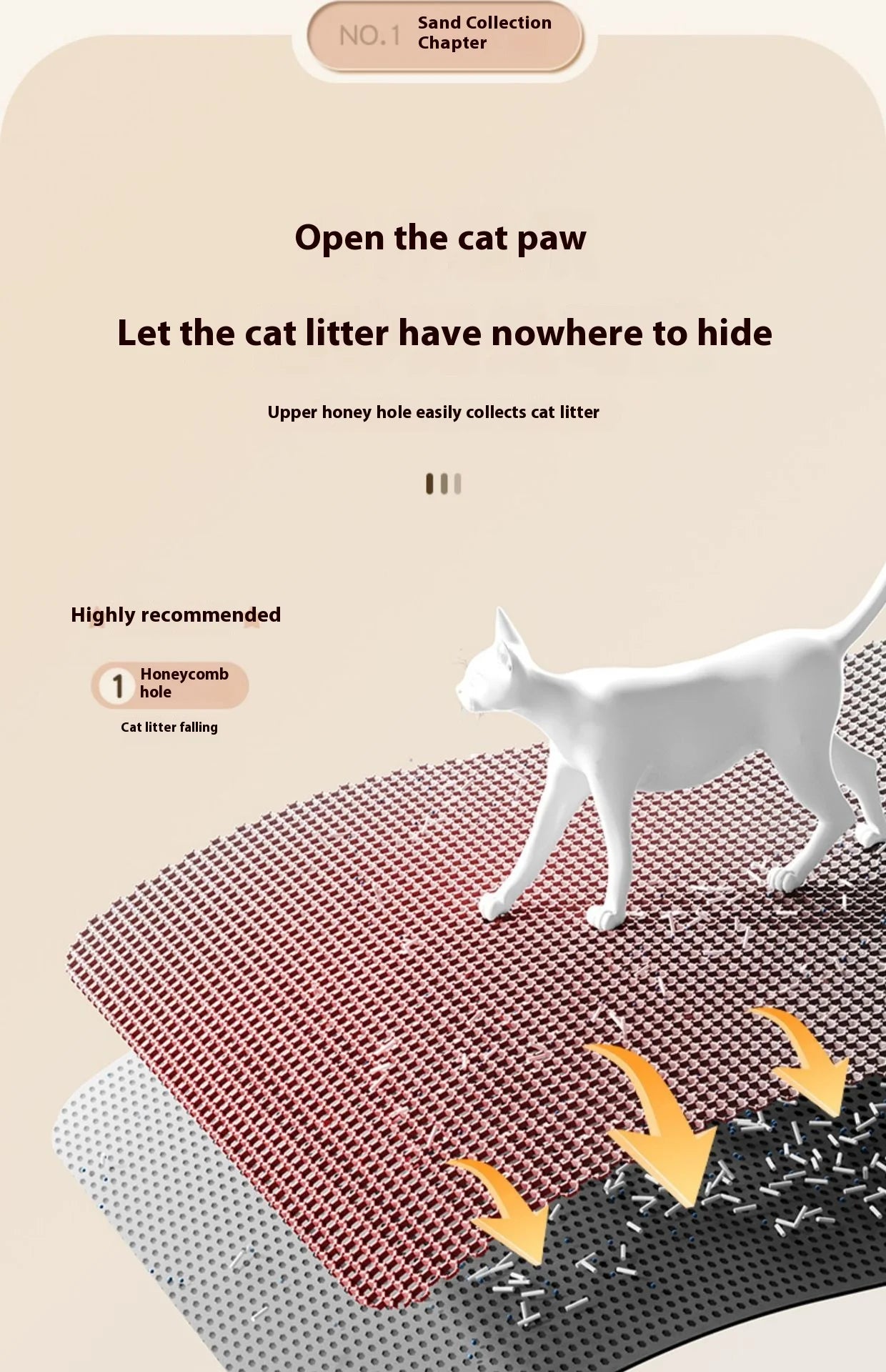 Premium 2-Layer Cat Litter Trapping Mat