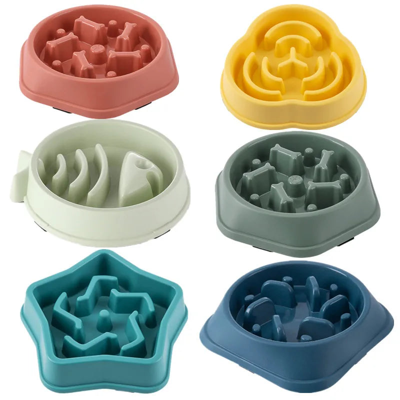 Anti-Choke Slow Feeder Pet Bowl