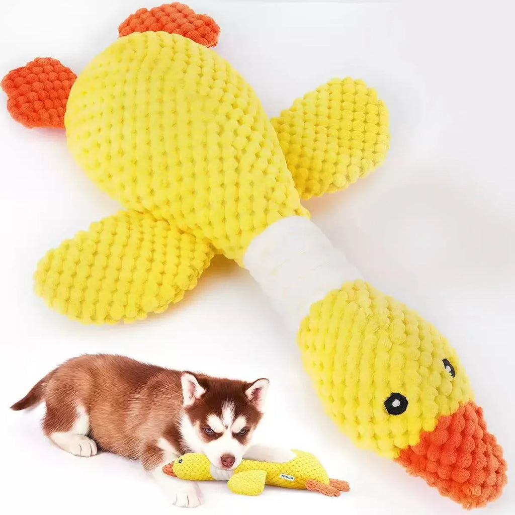 Squeaky Goose Plush Pet Toy