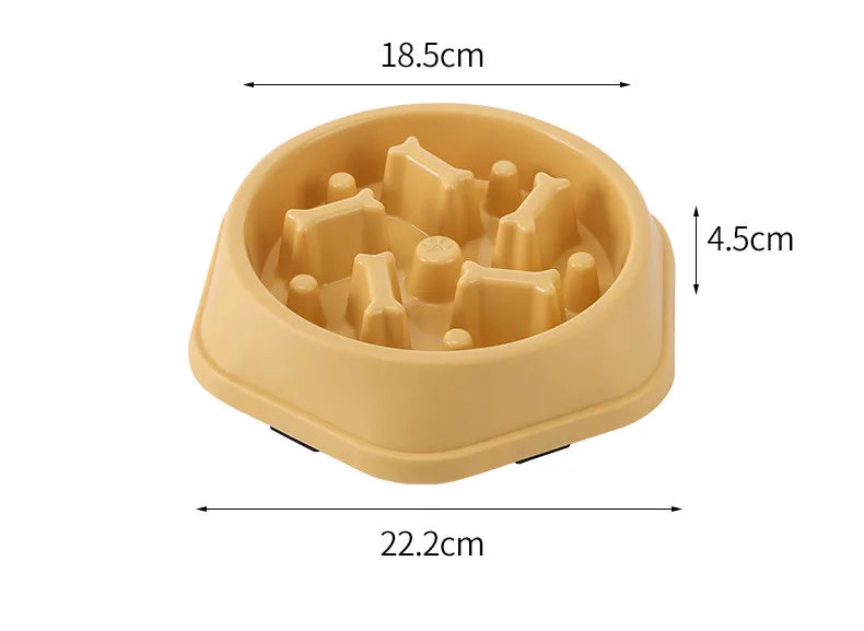 Anti-Choke Slow Feeder Pet Bowl