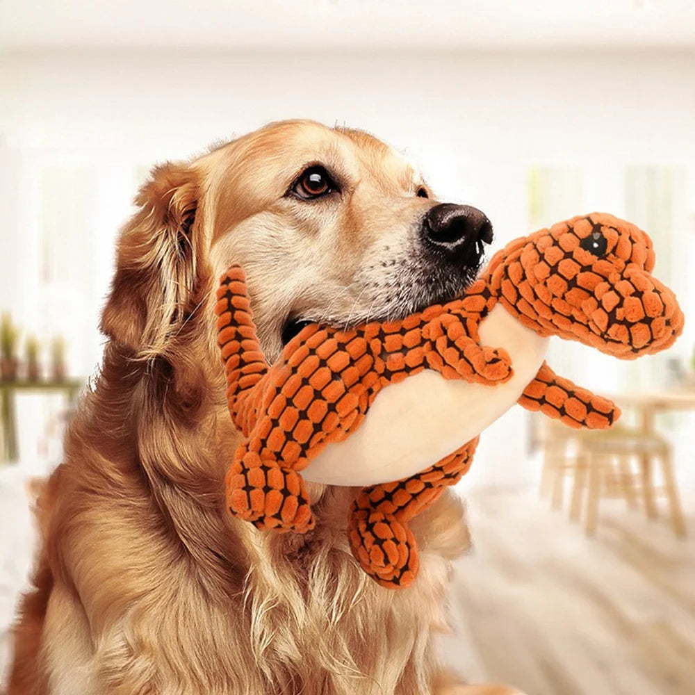Plush Dinosaur Chew Toy for Dogs