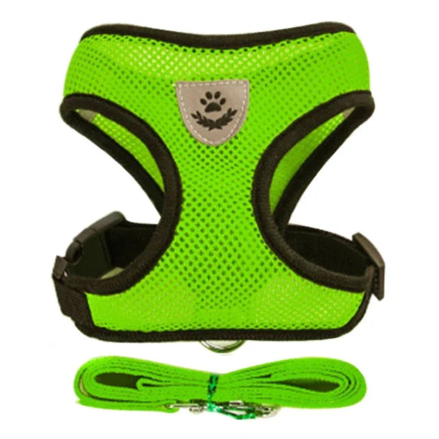 Adjustable Mesh Cat Harness with Leash