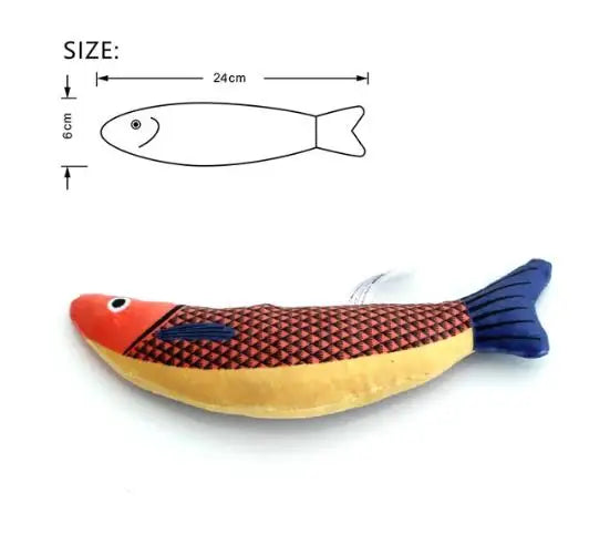 Catnip Fish Plush Chew Toy