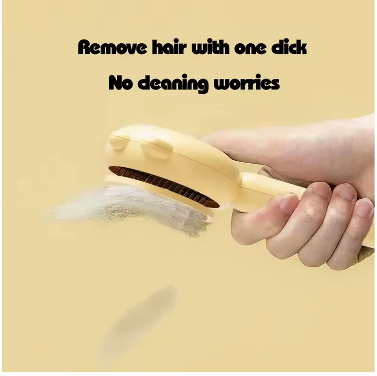One-Key Self-Cleaning Pet Brush