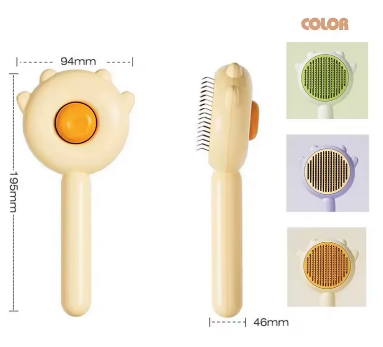 One-Key Self-Cleaning Pet Brush