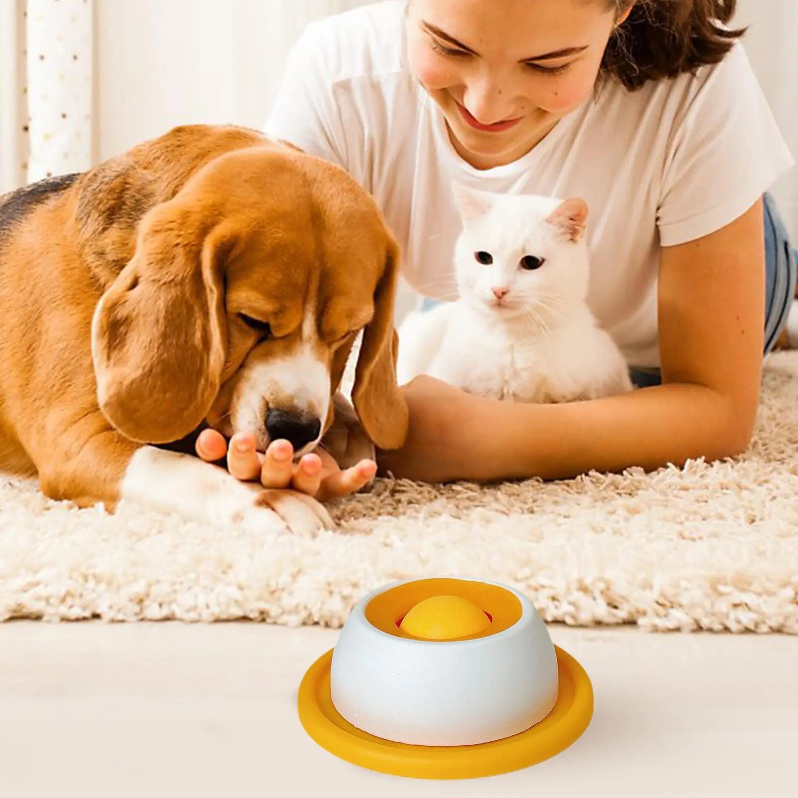 Slow Feeder Puzzle Bowl for Dogs & Cats