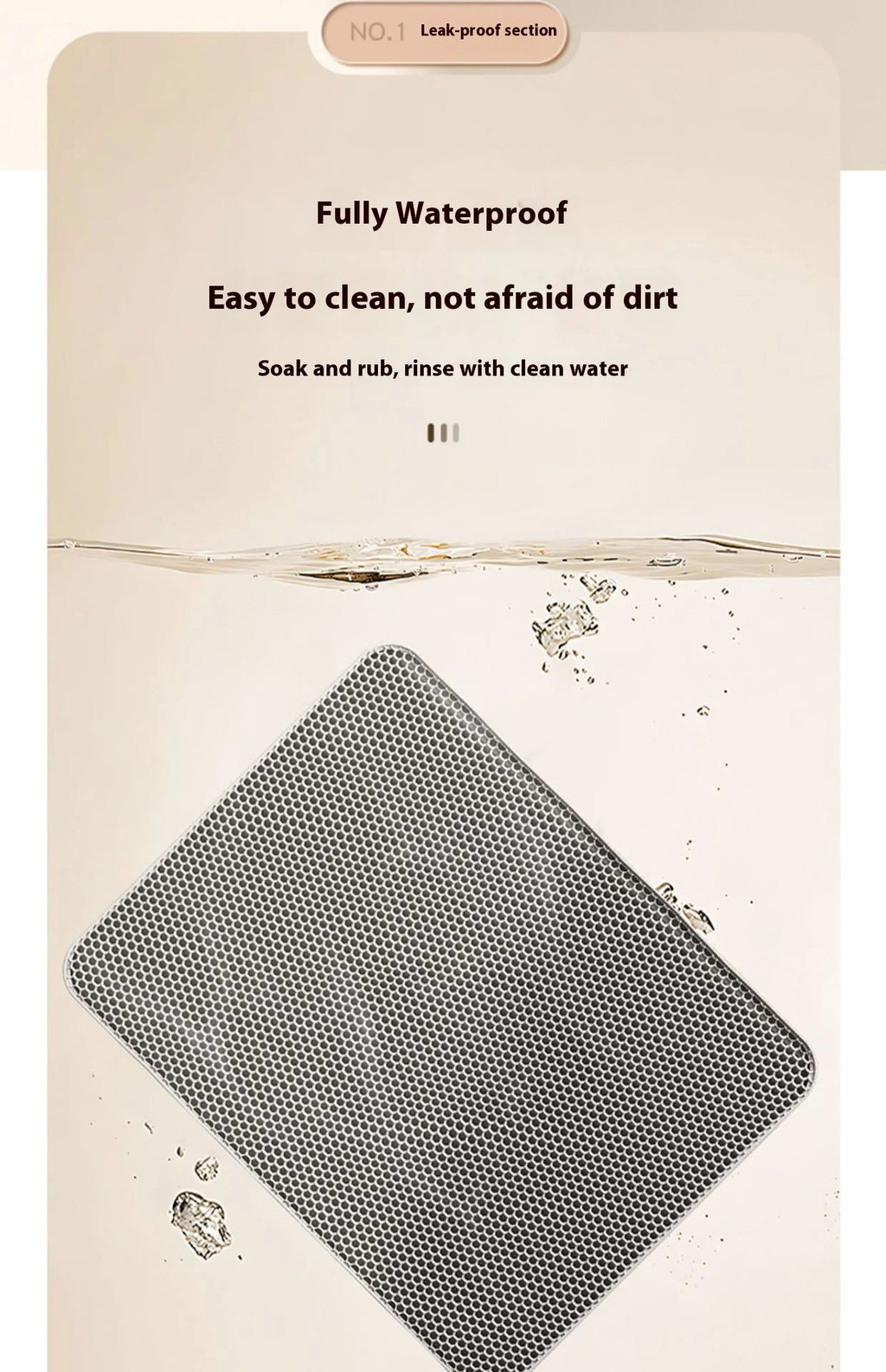 Premium 2-Layer Cat Litter Trapping Mat