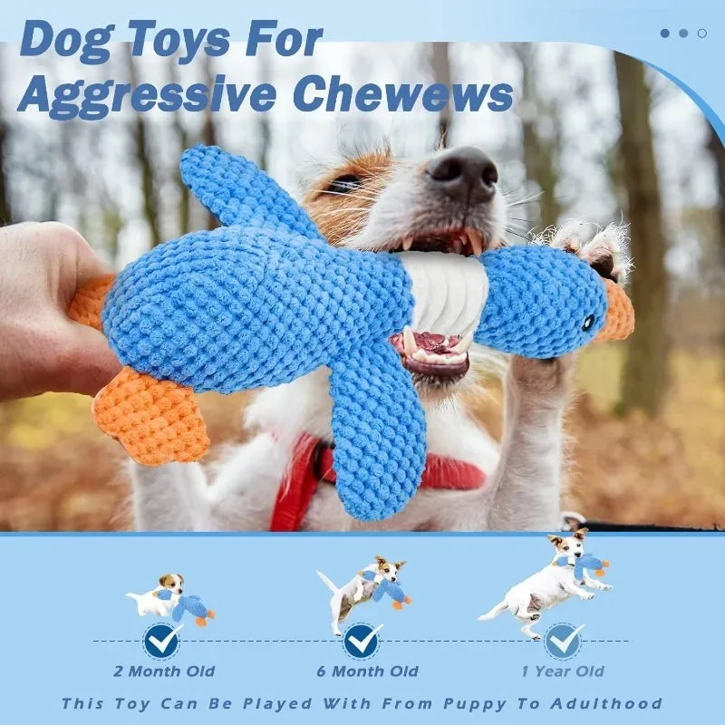 Squeaky Goose Plush Pet Toy