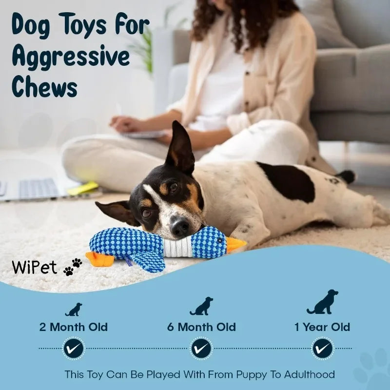Squeaky Goose Plush Pet Toy