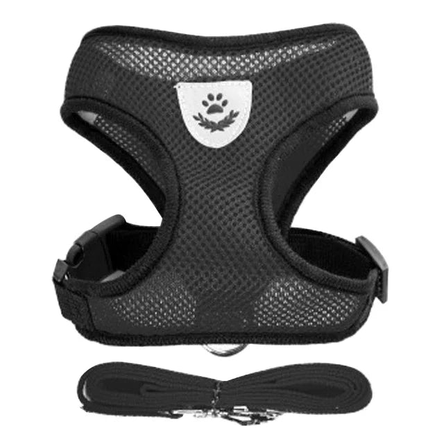 Adjustable Mesh Cat Harness with Leash