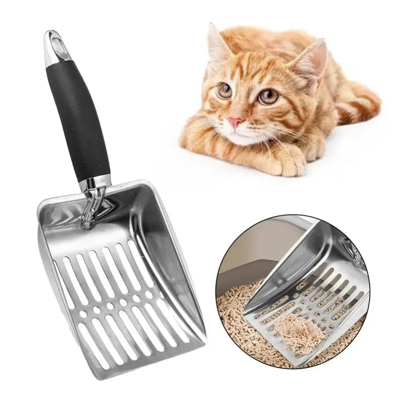 Metal Long Handle Cat Litter Scoop